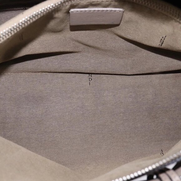 FENDI By The Way Hand Bag Leather 2way Beige Silver Auth hk2988 - Picture 9 of 16